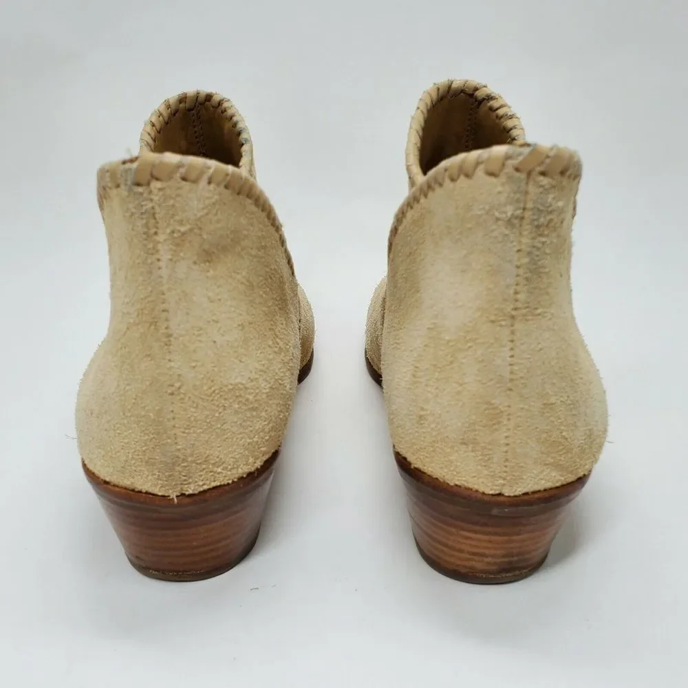 Jack Rogers Womens Ankle Boot Sadie Size 8.5 Tan Suede Booties‎